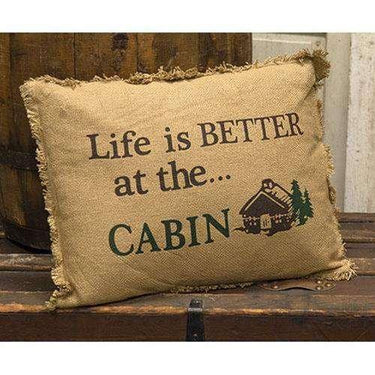 Life Is Better Burlap Pillow - The Fox Decor